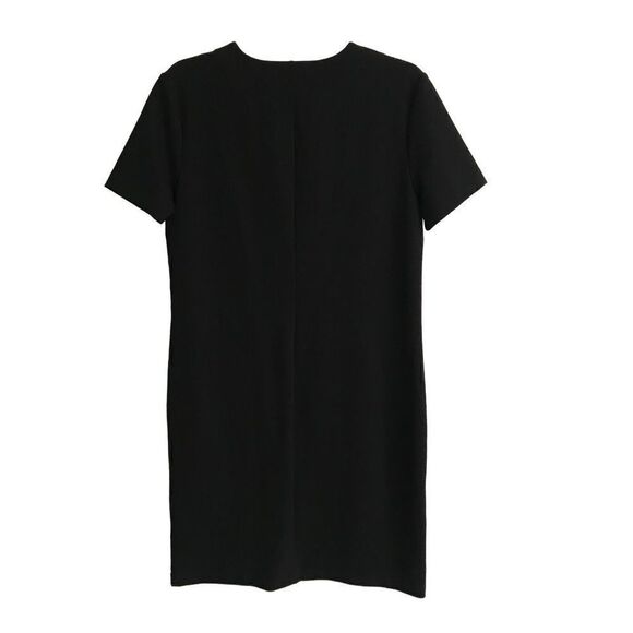 Lauren Ralph Lauren black ponte tie up short sleeve mini shift dress M - Picture 4 of 8